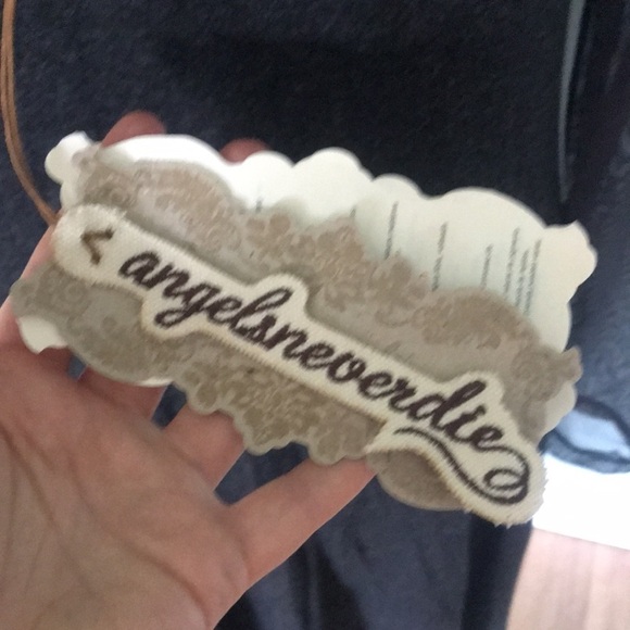 angels never die wool mixed media gothic dress whimsigoth fairycore mesh sheer M - Picture 8 of 9